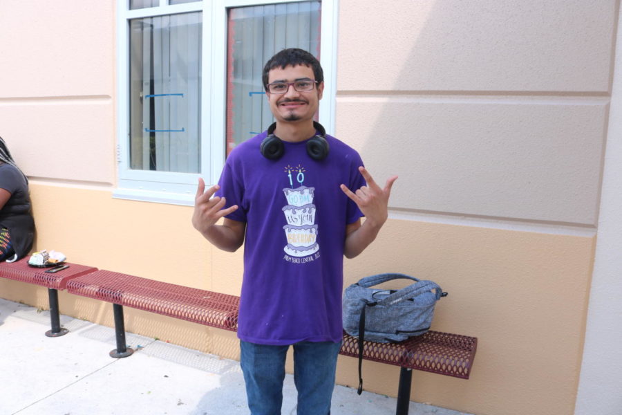 Diego Morales rocks last years 10th anniversary DM shirt. 