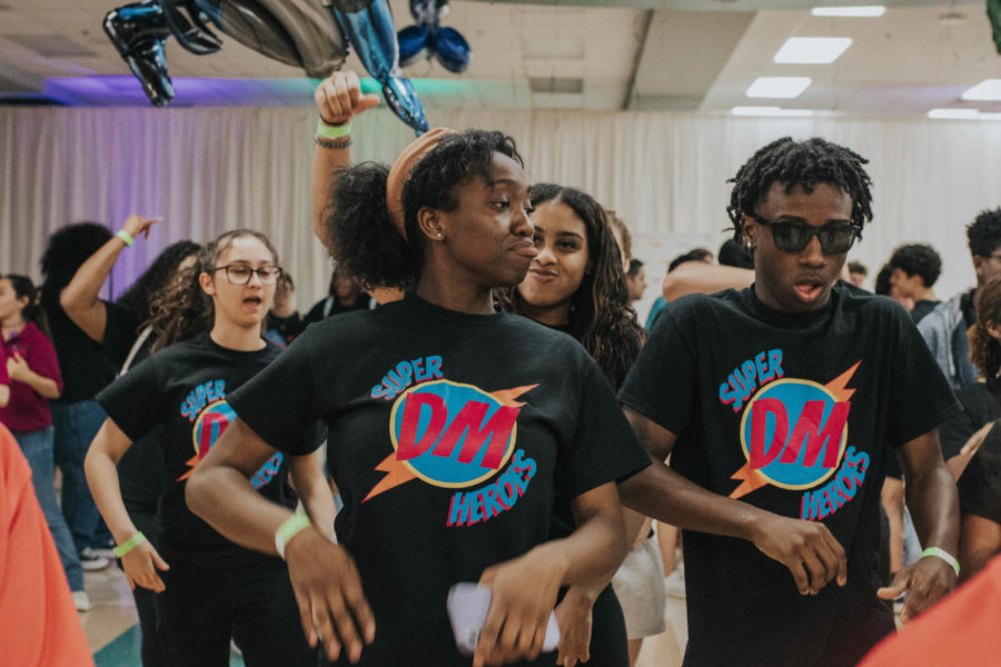 Christine Estime and Alonza Loyd lead one of the many dances.